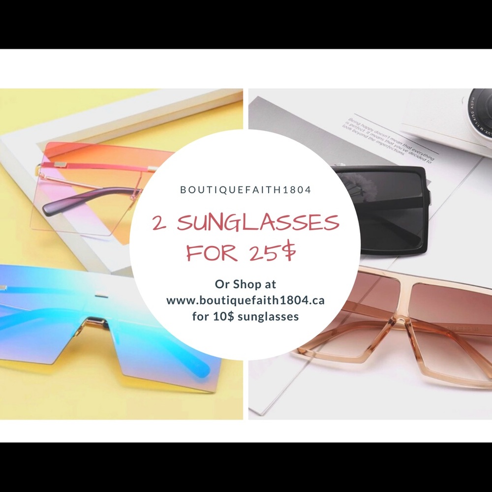 2 for 25 Brown Oversized Sunglasses